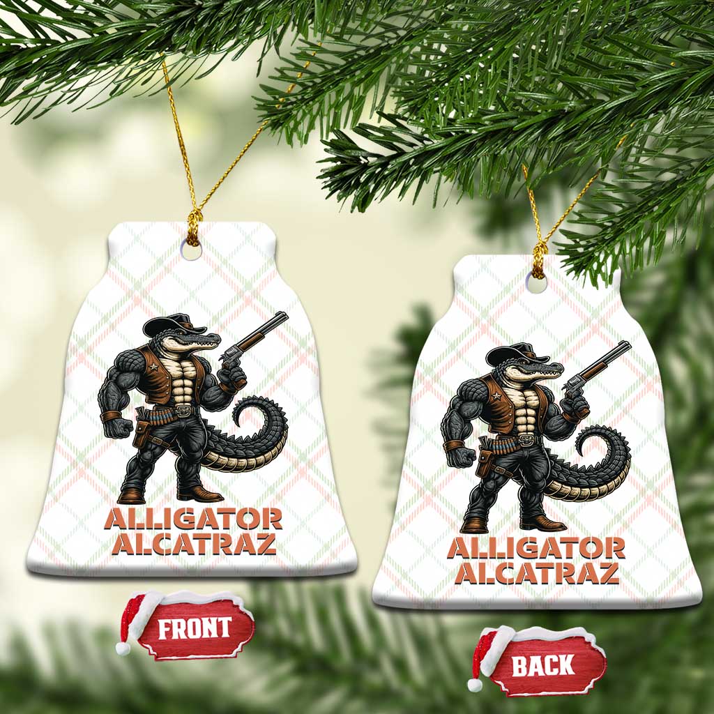 Alligator Alcatraz Gunslinger Ceramic Ornament Swamp Outlaw Satire Patriotic Rebel TS02 Print Your Wear