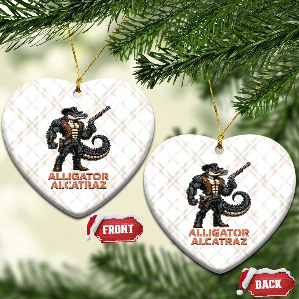 Alligator Alcatraz Gunslinger Ceramic Ornament Swamp Outlaw Satire Patriotic Rebel TS02 Print Your Wear