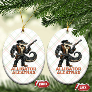 Alligator Alcatraz Gunslinger Ceramic Ornament Swamp Outlaw Satire Patriotic Rebel TS02 Print Your Wear