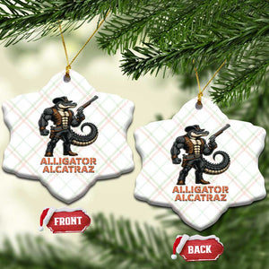 Alligator Alcatraz Gunslinger Ceramic Ornament Swamp Outlaw Satire Patriotic Rebel TS02 Print Your Wear