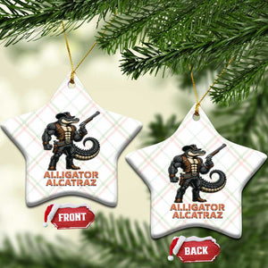 Alligator Alcatraz Gunslinger Ceramic Ornament Swamp Outlaw Satire Patriotic Rebel TS02 Print Your Wear