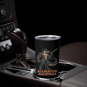 Alligator Alcatraz Gunslinger Tumbler Cup Swamp Outlaw Satire Patriotic Rebel TS02 Print Your Wear