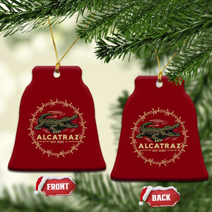 Alligator Alcatraz 2025 Ceramic Ornament Gator Lockdown Political Satire Barbed Wire Swamp Humor TS02 Print Your Wear