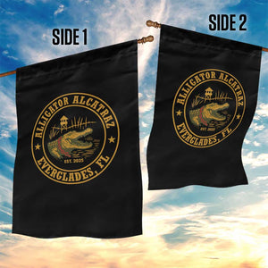 Alligator Alcatraz Everglades FL Garden Flag Vintage Political Satire Swamp Prison Humor TS02 Print Your Wear
