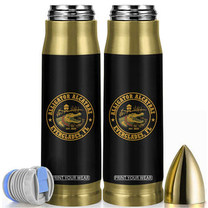 Alligator Alcatraz Everglades FL Bullet Tumbler Vintage Political Satire Swamp Prison Humor TS02 Black Print Your Wear