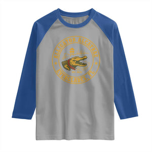 Alligator Alcatraz Everglades FL Raglan Shirt Vintage Political Satire Swamp Prison Humor TS02 Sport Gray Royal Print Your Wear