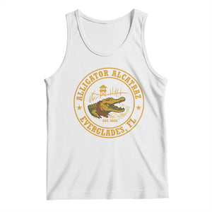 Alligator Alcatraz Everglades FL Tank Top Vintage Political Satire Swamp Prison Humor TS02 White Print Your Wear