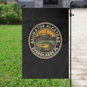 Alligator Alcatraz Everglades Florida Garden Flag Vintage Political Satire Retro TS02 Print Your Wear