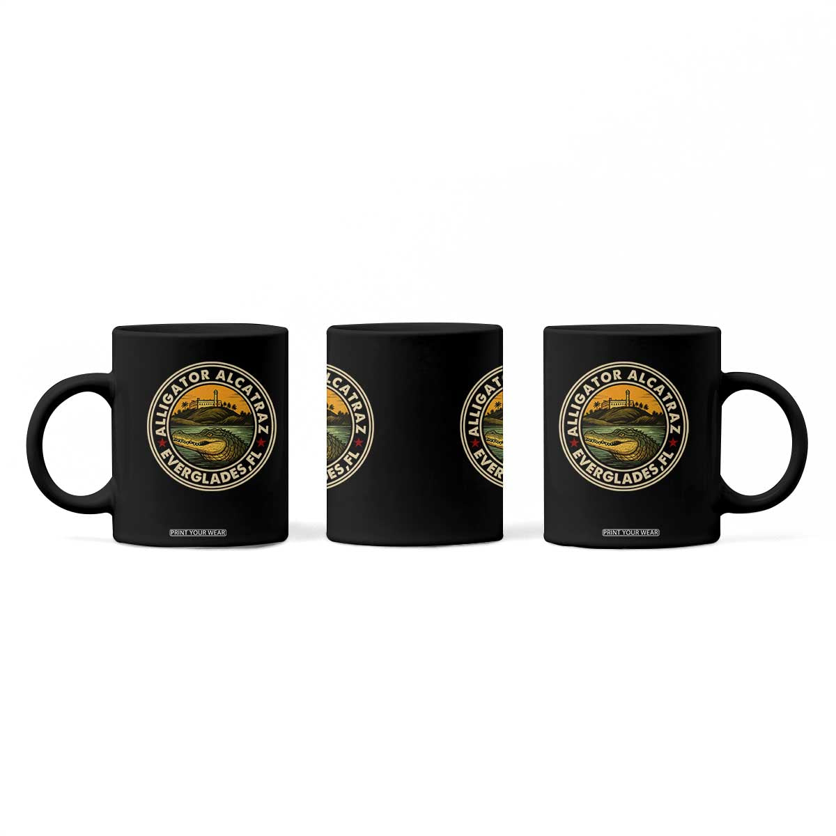Alligator Alcatraz Everglades Florida Coffee Mug Vintage Political Satire Retro TS02 Print Your Wear
