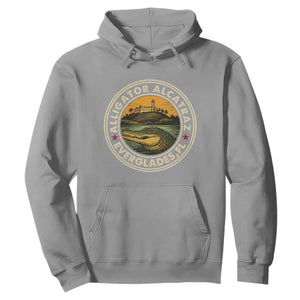 Alligator Alcatraz Everglades Florida Hoodie Vintage Political Satire Retro TS02 Sport Gray Print Your Wear