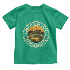 Alligator Alcatraz Everglades Florida Toddler T Shirt Vintage Political Satire Retro TS02 Irish Green Print Your Wear