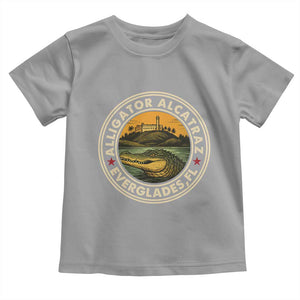 Alligator Alcatraz Everglades Florida Toddler T Shirt Vintage Political Satire Retro TS02 Sport Gray Print Your Wear