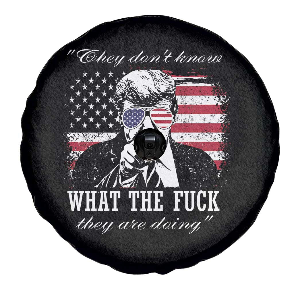 They Dont Know WTF Theyre Doing Spare Tire Cover Trump Political American Flag TS02 Print Your Wear
