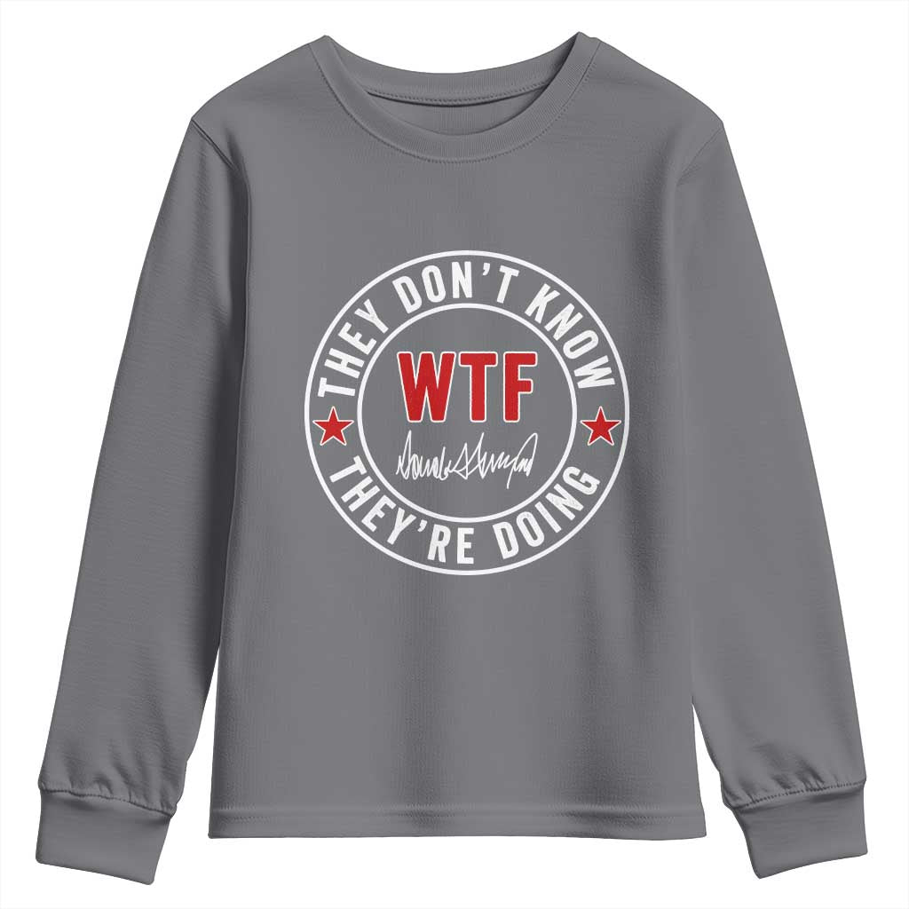 They Dont Know WTF Theyre Doing Youth Sweatshirt Political Sarcasm TS02 Charcoal Print Your Wear
