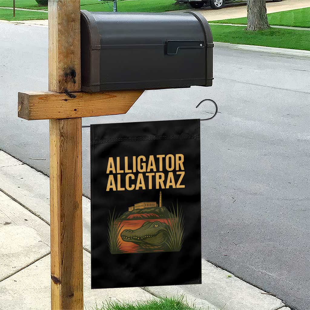 Alligator Alcatraz Florida Garden Flag Political Swamp Prison Dark Humor TS02 Print Your Wear