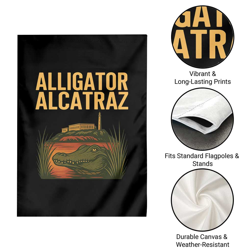 Alligator Alcatraz Florida Garden Flag Political Swamp Prison Dark Humor TS02 Print Your Wear