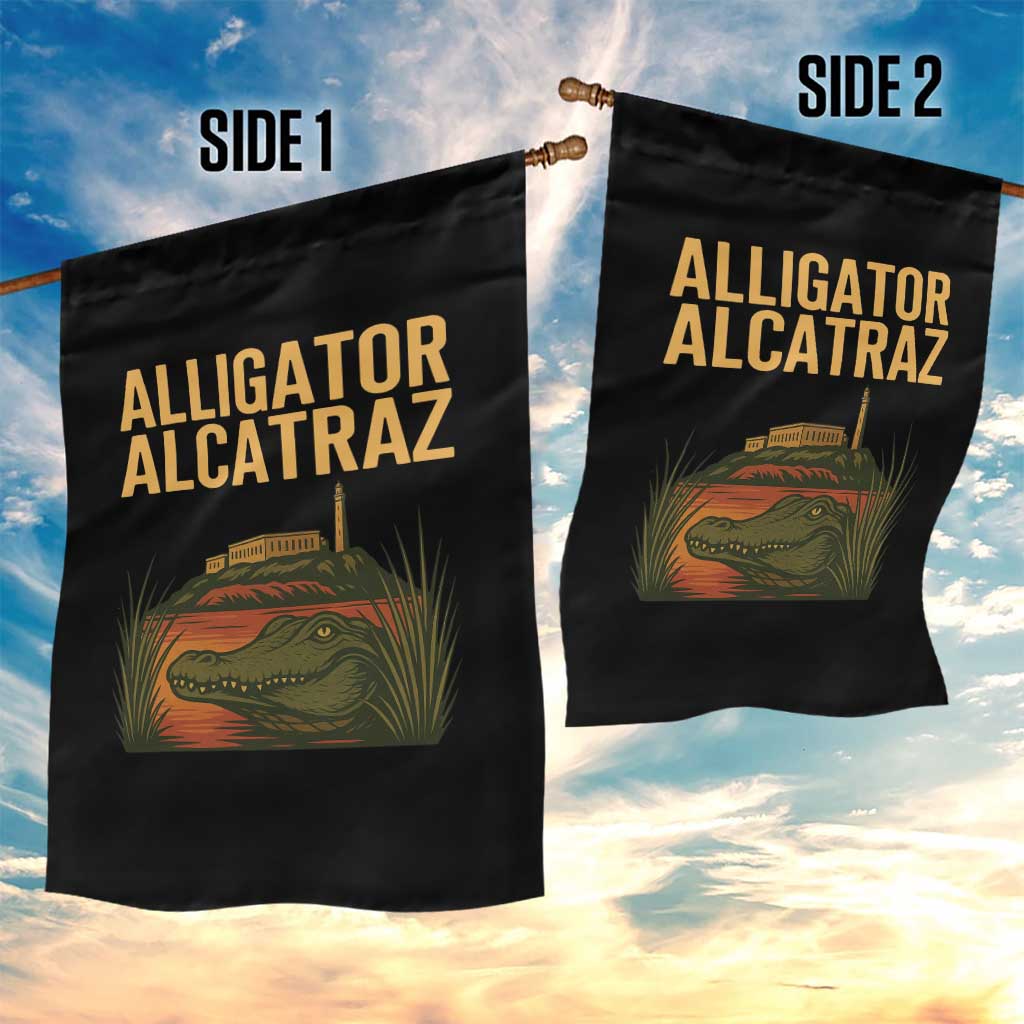Alligator Alcatraz Florida Garden Flag Political Swamp Prison Dark Humor TS02 Print Your Wear