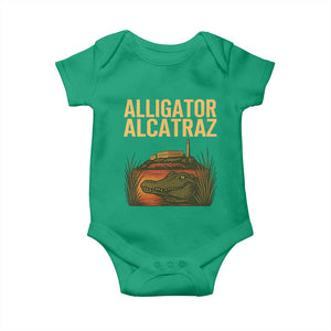 Alligator Alcatraz Florida Baby Onesie Political Swamp Prison Dark Humor TS02 Irish Green Print Your Wear