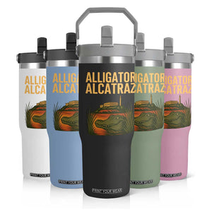Alligator Alcatraz Florida Flip Straw Tumbler Political Swamp Prison Dark Humor TS02 Print Your Wear