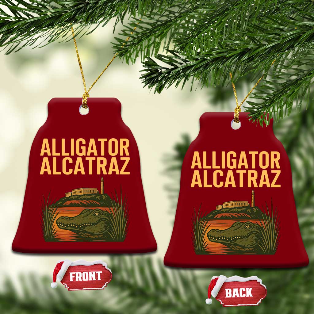 Alligator Alcatraz Florida Ceramic Ornament Political Swamp Prison Dark Humor TS02 Print Your Wear