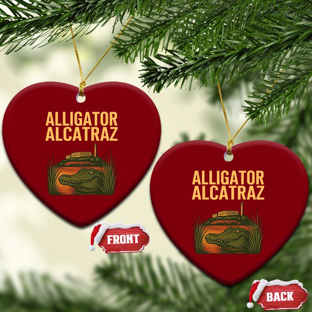 Alligator Alcatraz Florida Ceramic Ornament Political Swamp Prison Dark Humor TS02 Print Your Wear