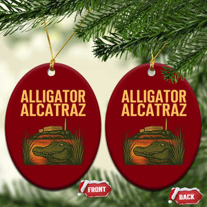 Alligator Alcatraz Florida Ceramic Ornament Political Swamp Prison Dark Humor TS02 Print Your Wear