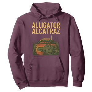 Alligator Alcatraz Florida Hoodie Political Swamp Prison Dark Humor TS02 Maroon Print Your Wear