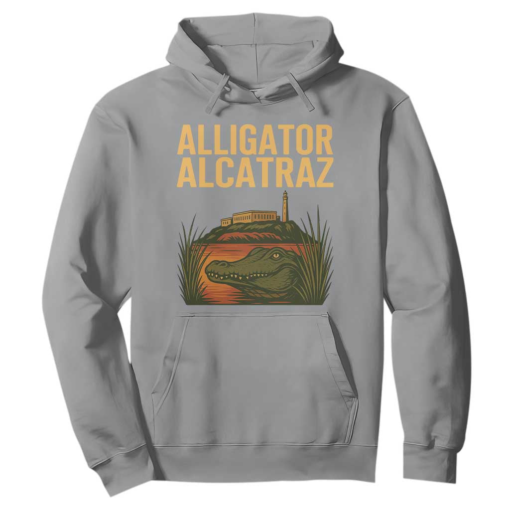 Alligator Alcatraz Florida Hoodie Political Swamp Prison Dark Humor TS02 Sport Gray Print Your Wear