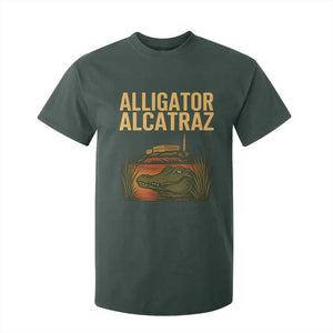 Alligator Alcatraz Florida T Shirt For Kid Political Swamp Prison Dark Humor TS02 Dark Forest Green Print Your Wear