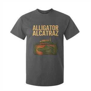 Alligator Alcatraz Florida T Shirt For Kid Political Swamp Prison Dark Humor TS02 Dark Heather Print Your Wear