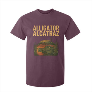 Alligator Alcatraz Florida T Shirt For Kid Political Swamp Prison Dark Humor TS02 Maroon Print Your Wear