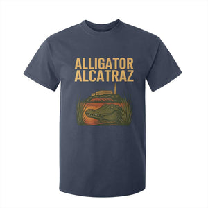 Alligator Alcatraz Florida T Shirt For Kid Political Swamp Prison Dark Humor TS02 Navy Print Your Wear