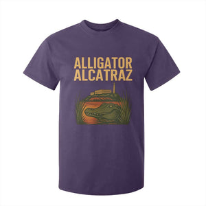 Alligator Alcatraz Florida T Shirt For Kid Political Swamp Prison Dark Humor TS02 Purple Print Your Wear