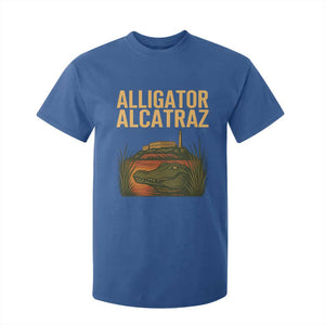 Alligator Alcatraz Florida T Shirt For Kid Political Swamp Prison Dark Humor TS02 Royal Blue Print Your Wear