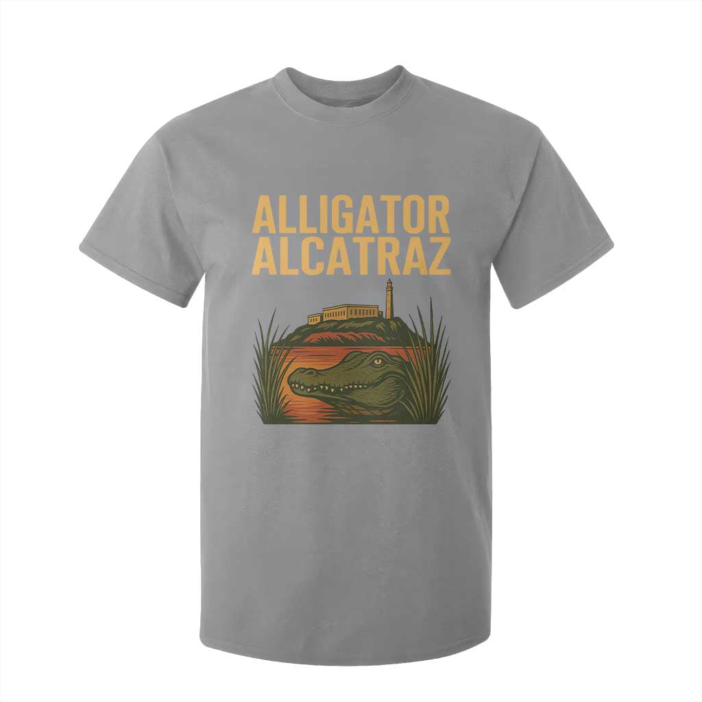 Alligator Alcatraz Florida T Shirt For Kid Political Swamp Prison Dark Humor TS02 Sport Gray Print Your Wear