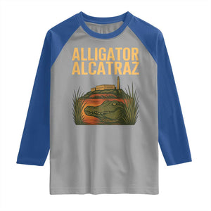 Alligator Alcatraz Florida Raglan Shirt Political Swamp Prison Dark Humor TS02 Sport Gray Royal Print Your Wear