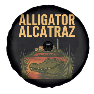 Alligator Alcatraz Florida Spare Tire Cover Political Swamp Prison Dark Humor TS02 Print Your Wear
