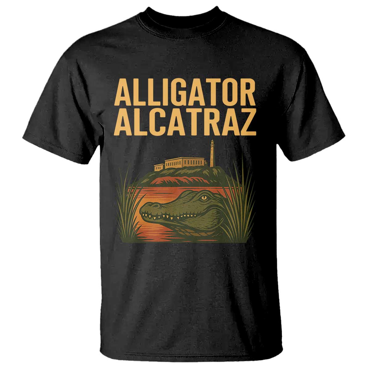 Alligator Alcatraz Florida T Shirt Political Swamp Prison Dark Humor TS02 Black Print Your Wear