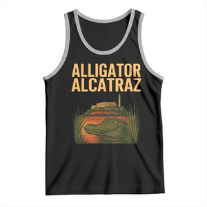 Alligator Alcatraz Florida Tank Top Political Swamp Prison Dark Humor TS02 Black Athletic Heather Print Your Wear