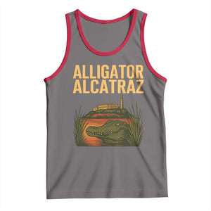 Alligator Alcatraz Florida Tank Top Political Swamp Prison Dark Humor TS02 Deep Heather Red Print Your Wear