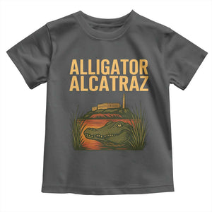 Alligator Alcatraz Florida Toddler T Shirt Political Swamp Prison Dark Humor TS02 Dark Heather Print Your Wear
