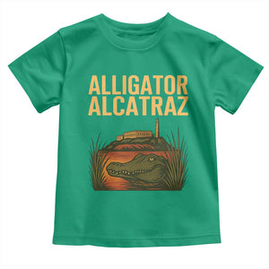 Alligator Alcatraz Florida Toddler T Shirt Political Swamp Prison Dark Humor TS02 Irish Green Print Your Wear