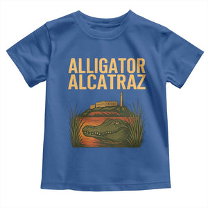Alligator Alcatraz Florida Toddler T Shirt Political Swamp Prison Dark Humor TS02 Royal Blue Print Your Wear