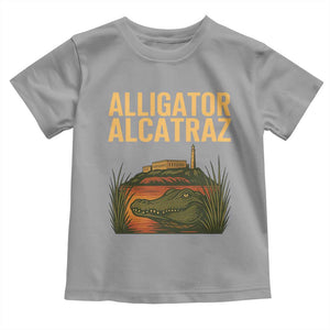 Alligator Alcatraz Florida Toddler T Shirt Political Swamp Prison Dark Humor TS02 Sport Gray Print Your Wear