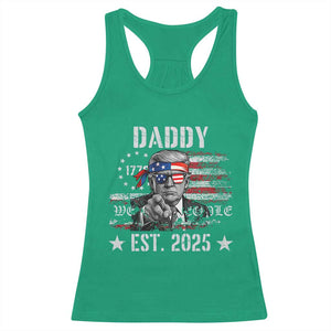 Patriotic Daddy Est 2025 Racerback Tank Top Funny Trump 1776 We The People American Flag TS02 Irish Green Print Your Wear