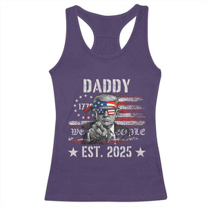 Patriotic Daddy Est 2025 Racerback Tank Top Funny Trump 1776 We The People American Flag TS02 Purple Print Your Wear