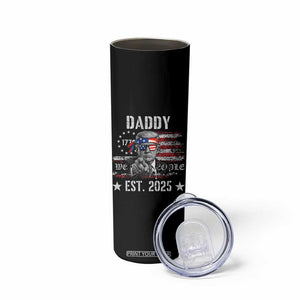 Patriotic Daddy Est 2025 Skinny Tumbler Funny Trump 1776 We The People American Flag TS02 Print Your Wear