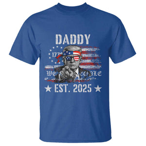 Patriotic Daddy Est 2025 T Shirt Funny Trump 1776 We The People American Flag TS02 Royal Blue Print Your Wear