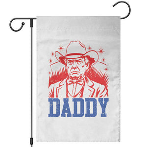 Cowboy Trump Daddy Garden Flag Western Politica Patriotic Americans TS02 White Print Your Wear