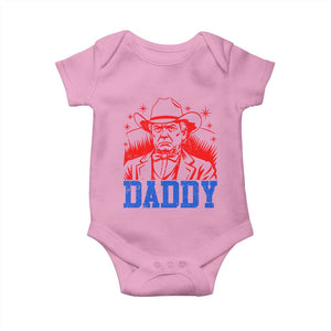 Cowboy Trump Daddy Baby Onesie Western Politica Patriotic Americans TS02 Light Pink Print Your Wear